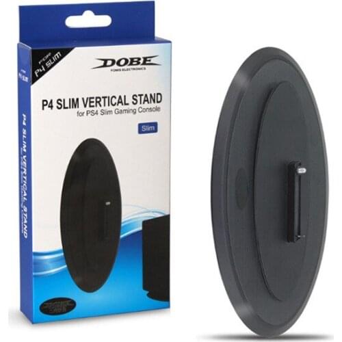 Vertical Stand Protect Bracket Metal Cradle Secure Holder Base Non-slip Feet Mount Dock Space Saving for PS4 Slim Game Console