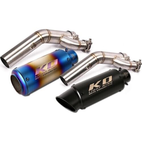 For BMW S1000RR 2017 2018 Motorcycle Exhaust Pipe Middle Pipe Slip On 51mm Muffler Escape Removable DB Killer Reserve Catalyst