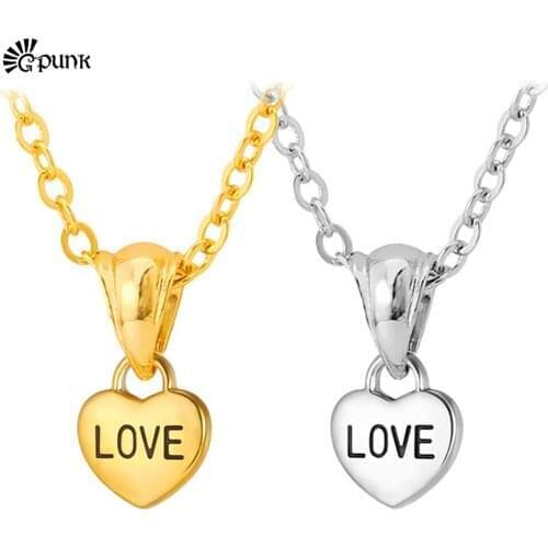 Love jewelry love heart necklace with 316L stainless steel chain lover gift for girlfriend P2492G