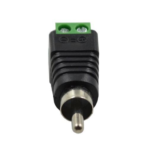 10Pcs Sample Male AV RCA Audio Vedio Connector Jack Plug To Terminal Block Adapter For Radio TV CCTV Monitor Camera