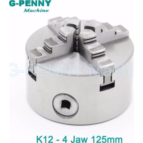 CNC 4th axis / A axis 125mm 4 jaw Chuck self-centering manual chuck four jaw for CNC Engraving Milling machine CNC Lathe Machine