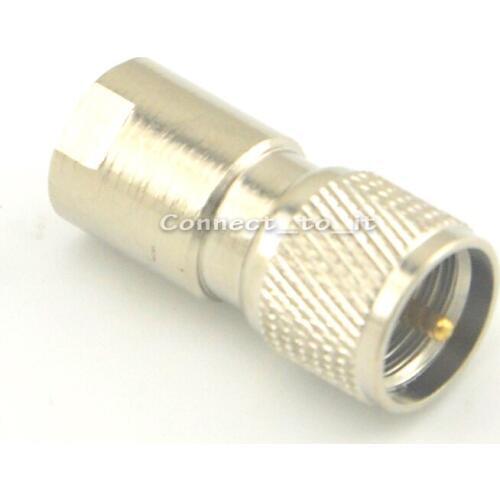 5 pieces/lot) Nickel Plated FME Male to Mini UHF Male Straight Connector RF Coax Adapter