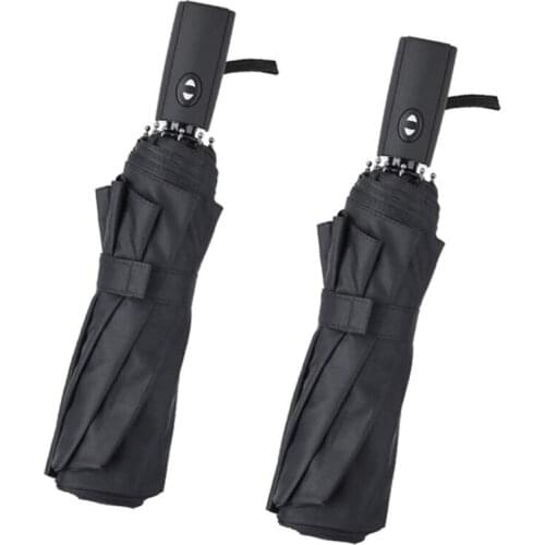 Automatic Open Close Large Canopy Umbrella STRONG Reinforced WINDPROOF Frame With Folding Lightweight Travel