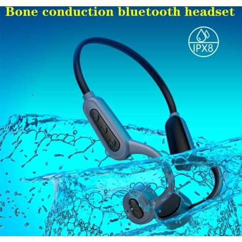 K8 Bone Conduction Wireless Bluetooth Headset IPX8 Waterproof Swimming Headset Sports Headset 16GB Memory MP3 Player