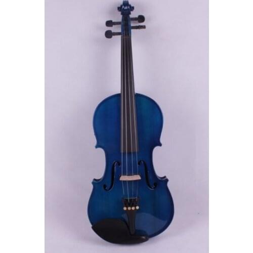 Yinfente 3/4 Electric Violin Blue Color Hand-made Sweet Tone Free Case+Bow #EV2