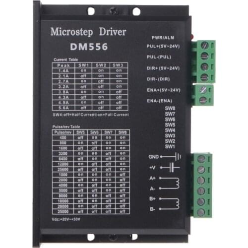 OOTDTY DM556 Digital Stepper motor driver 2 phase 5.6A for CNC 42/57/86 stepper motor Driver CW/CCW control 11.7*8.5cm