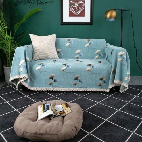 Sofa Throw Blanket Thicken Chenille Blanket With Lace Beautiful Throws on Sofa Cover Bed Plane Travel Soft Round Nap Towel