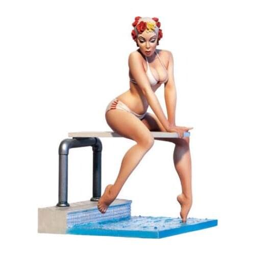 1/20 Scale 80mm Unpainted Resin figure swimmer