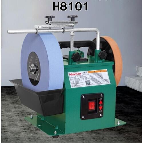 H8101 10 Inch Positive and Negative White Fused Alumina Sharpener low Speed Grinder Polishing Machine Desktop Grinding Machine