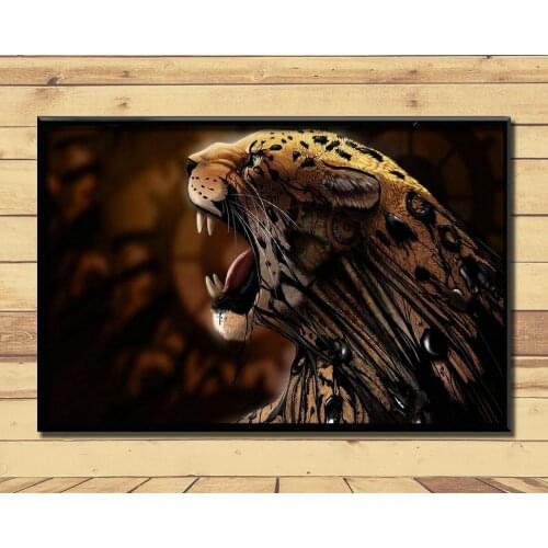 Jaguar Strong And Fast Land Animal (26) Wall Posters Prints Silk Art Painting For Home Wall Bedroom Decor