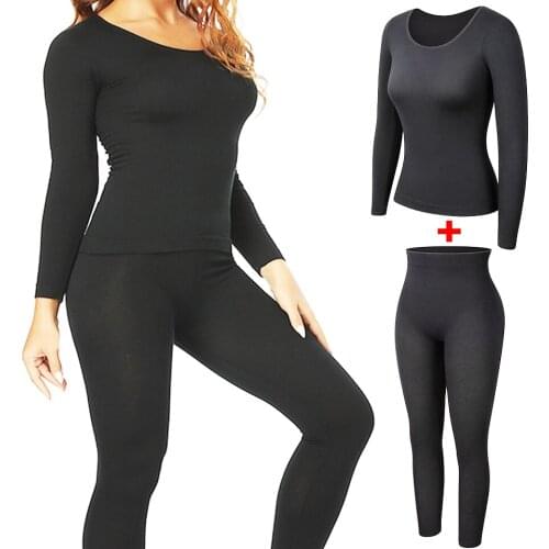 Woman Thermal Underwear Set Autumn Winter Warm suit Thermal Long Johns Warm Undershirt Long Sleeve Thin Top Pants Comfortable