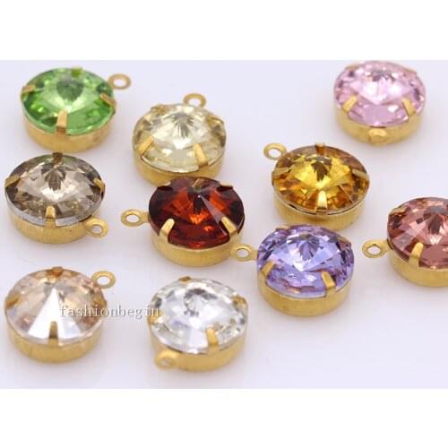 20p 8mm Round Framed Glass Pendants Earrings Findings Connector jewelry findings Necklace Components Eardrops Making Accessories