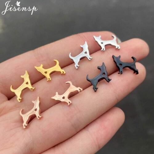 Small Stainless Steel Dachshunds Dog Earrings for Women Kids Earings Fashion Jewelry Cute Cat Paw Studs Pendientes Birthday Gift