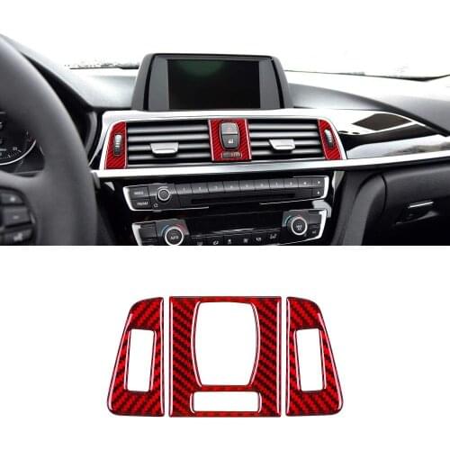Interior Carbon Fiber AC Vents Decal Sticker Parts Air Condition Covers Interior Decorations for BMW 3 4 Series GT F30 F32 F34