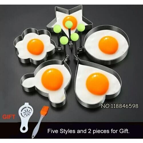 Stainless SteelFried egg DIY mould kitchen utensils love breakfast household daily necessities creative fry egg Enrich kitchen