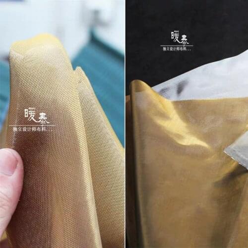 Nylon Mesh Fabric Two-tone Imitation Metallic Stiff Gauze DIY Modelling Design Decor Stage Clothes Skirt Dress Design Fabric