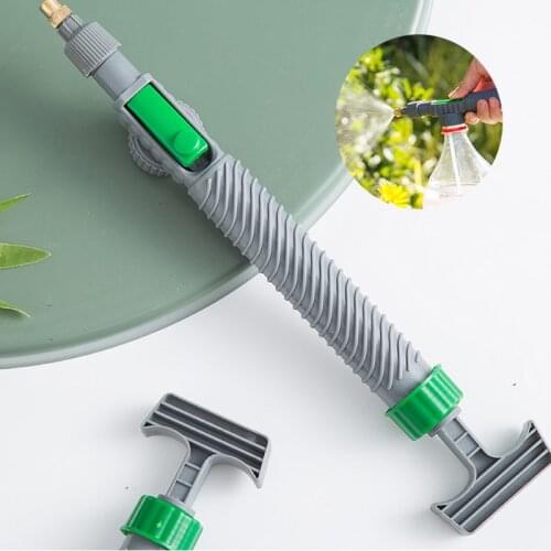 New Portable Pressure Air Pump Manual Sprayer Adjustable Drink Bottle Spray Head Nozzle Garden Watering Tool Garden Supplies 1Pc