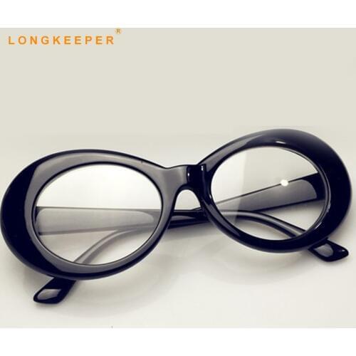 Goggles lNIRVANA Kurt Cobain Glasses Frames Men Women Eyeglasses Transparent Eye Glasses Clear Lens Womens Glasses LongKeeper