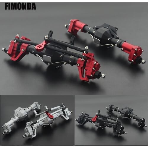 Front and Rear Portal Axle CNC Aluminum Alloy Anodized for 1/10 RC Rock Crawler Axial SCX10 RGT 86100 Truck Upgrade Parts