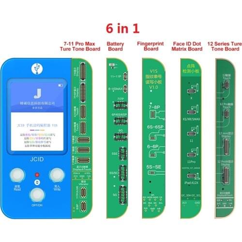 JC V1S 5 in 1 for Phone 7- 12Pro MAX Screen / Battery Code / Fingerprint Serial Number Code Reading Programmer JC Dot Matrix