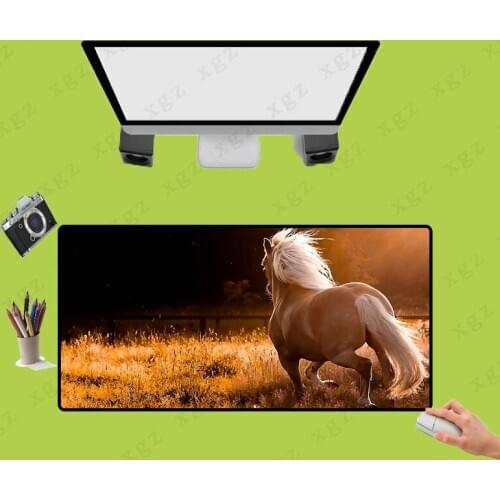 XGZ 900 X 400 Mm Animal Horses Rubber Non-slip Pad To Mouse Notebook Computer Gaming Mousepad Keyboard Mat for CSGO Ss Go