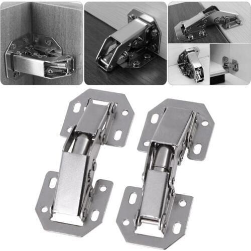 Cabinet Hinge Bridge Concealed Hinge Soft Close 3inch 90 Degrees Easy Installation Hinges No Drilling Door Hinges