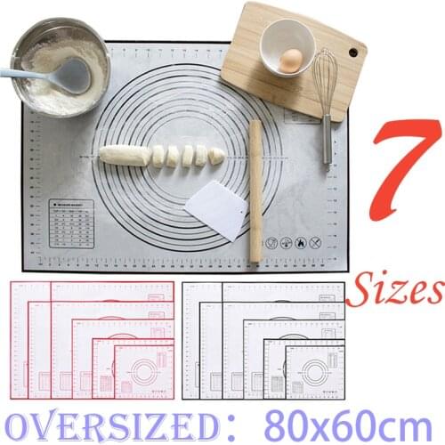 Kitchen Accessories Silicone Baking Mats Sheet Pizza Dough Non-Stick Large Size Pastry Mat Cake Bakeware Paste Flour Table Sheet