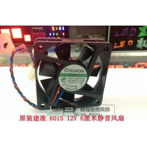 Brand new SUNON 6015 12V 1W 6CM silence KDE1206PHV2 cooling fan