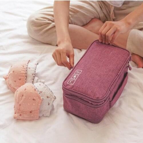 Zipper Clothes Storage Bag Cosmetic Drawer Organizer Multi Layers Underwear Luggage Suitcase Travel Bra Organizer Cloth Divider