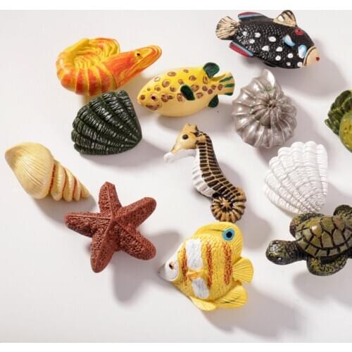 1PCS Cartoon Resin Cabinet Handle Marine Series Style Knobs Children Room Drawer Door Pulls Furniture Hardware