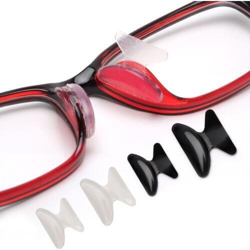 10 Pairs Eyeglasses Sunglasses Adhesive Silicone Non-slip Stick on Nose Pads