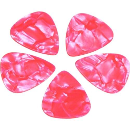 100pcs/lot Celluloid Guitar Picks Plectrums Pink Pearl 0.46mm 0.71mm 0.96mm 1.5mm for Acoustic Electric Guitar Bass