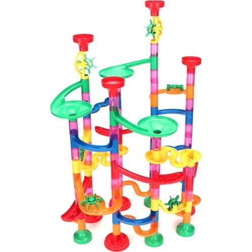109PCS DIY Track Building Pipe Blocks For Children Ball Circuit Marble Race Run Maze Balls Building Blocks Toys Educational Toys