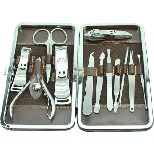 12Pcs Manicure Personal Nail Care Tool Set Nail Clippers Nipper Cutter Pedicure