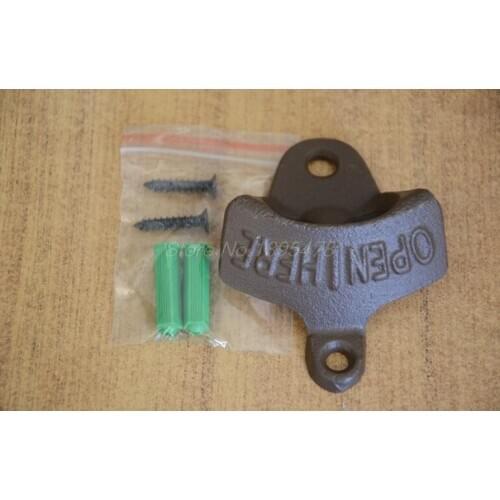 300PCS Chic Vintage Antique Iron Wall Mounted Bar Beer Glass Bottle Cap Opener Kitchen Tools Bottle Opener Beer Opener