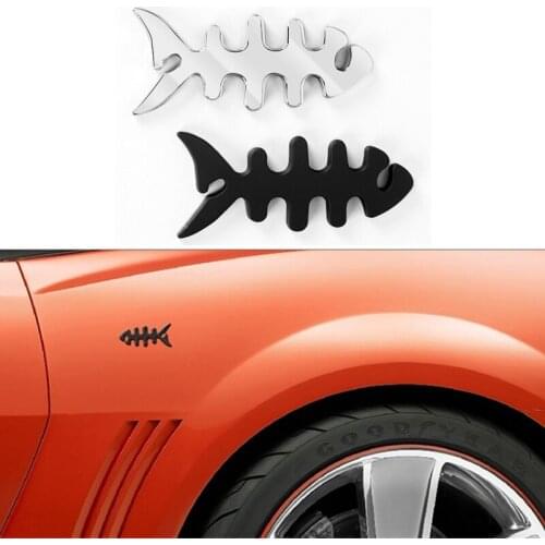 3D Fishbone Stickers Car Motorcycle Stickers Decal for Rearview Mirror Car Head Engine Cover Windows Decoration