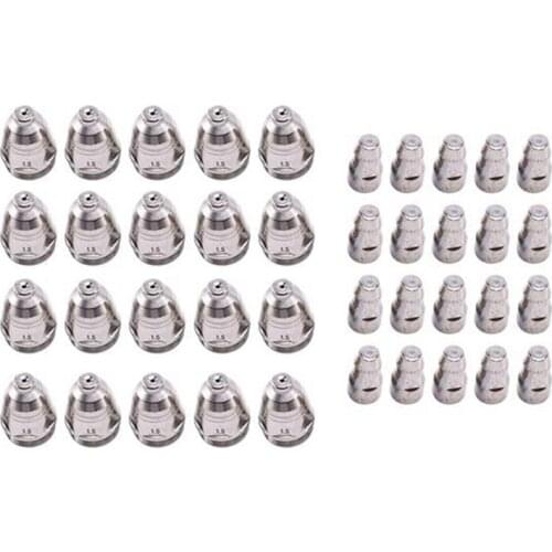 40Pcs P80 Nozzle/Tip Electrode Consumables Plasma Cutting Torch Spare Parts Accessories