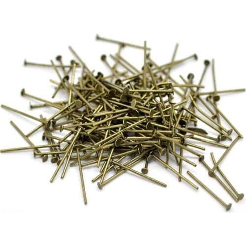 700PCs Doreen Box Antique Head Pins Alloy Bronze Color Jewelry Findings For DIY Jewelry Making Tools 20mm,0.7mm(21 Gauge)