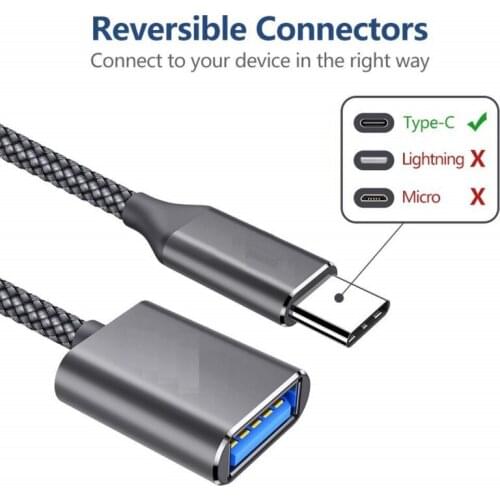 OTG TYPE-C Turn USB3.0 Adapter Metal Data Line USB Mouse Connection Wire Fast Charging Data Transferring