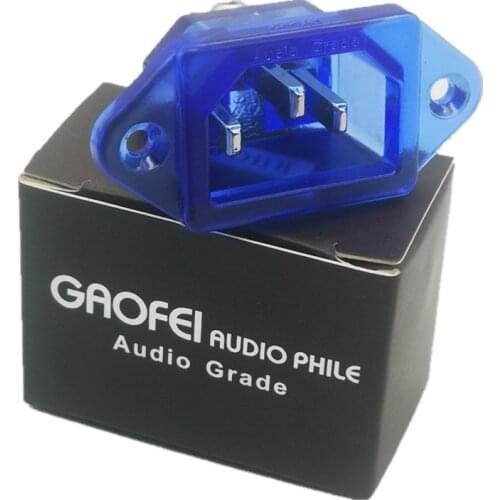 AHSY Audio IEC red copper rhodium plated machine tailstock HiFi power amplifier CD socket AC welding free connector 250V 10A