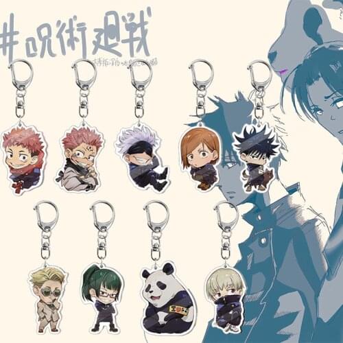 Anime Jujutsu Kaisen Acrylic Keychains Double Sided Gojo Satoru Yuji Itadori Ryomen Sukuna Figure Keyring For Fans Jewelry Gift