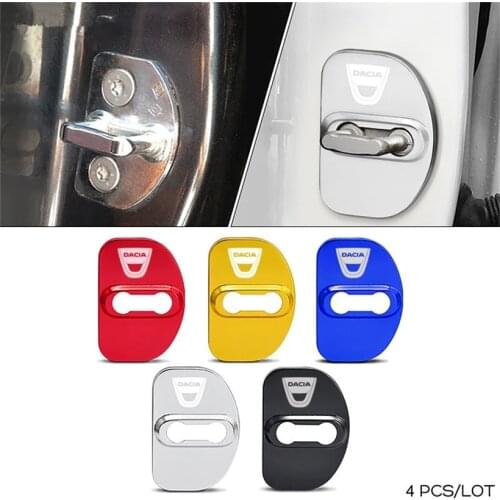 VEHICAR 4PCS/SET Vehicle Door Lock Cover Case for Dacia Sandero MK2 Stepway Duster Exterior Auto Emblems Accessories Decoration