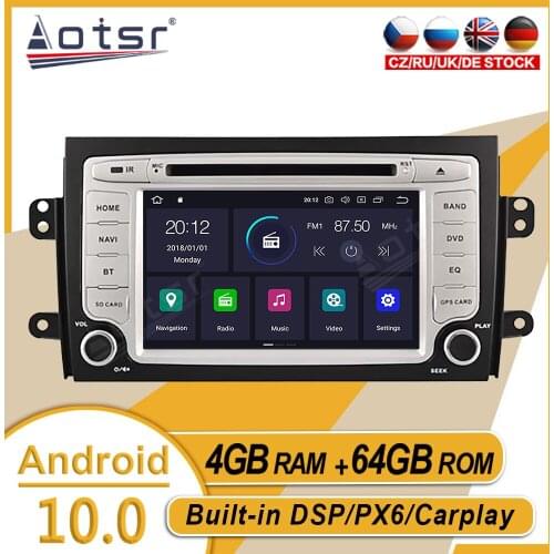 64GB For Suzuki SX4 2006-2010 Car Stereo Multimedia Player Android GPS Navi Auto Audio Radio Tape Recorder Carplay PX6 Head Unit