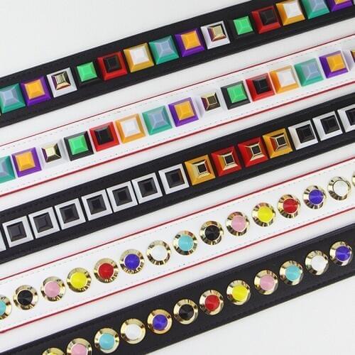 Colorful Rivet Leather Women Bag Strap Shoulder Bag Accessories Belts Famous Brand Strap Replacement Strap For Handbag KZ151302