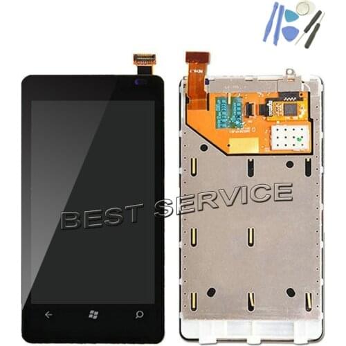 For Nokia Lumia 800 LCD Screen Display with Touch Screen Digitizer Assembly + Frame + Tools Free Shipping.100% Tested New