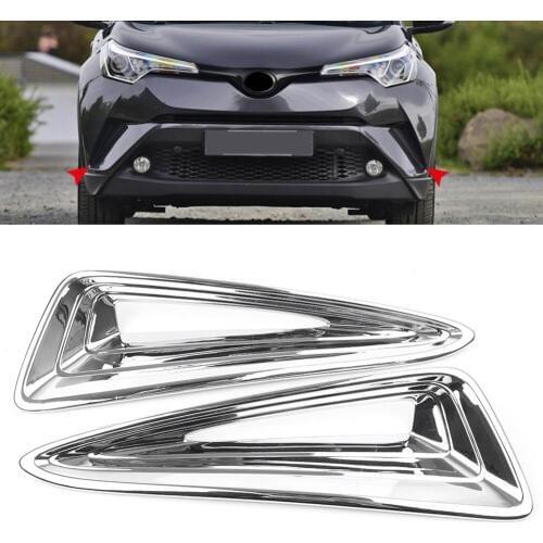 For TOYOTA C-HR CHR 2016 2017 2018 ABS Plastic Chrome Car Styling Front Fog Light Moulding Trim Decoration