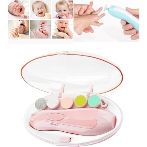 Electric Baby Nail File Clippers Trimmer Toddler Toes Trim Nails Polish Care Kit Pedicure Clipper Scissors Infant Baby Cutter