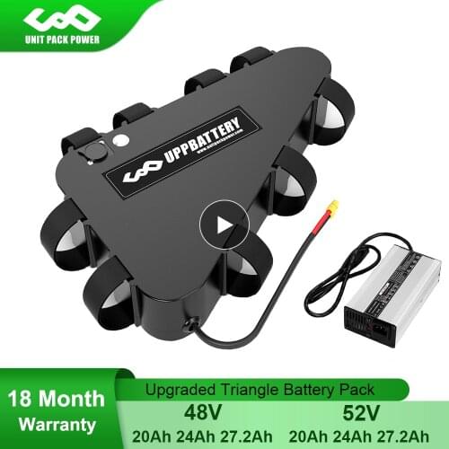 Electirc e-Bike Triangle Battery 48V 24Ah 20Ah 52V 20Ah 24Ah Bicycle Battery for 2000W 1800W 1500W 1000W 500W Bafang TSDZ2 Motor