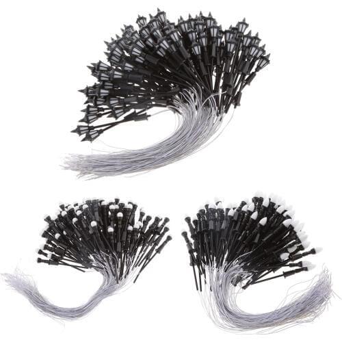 Pack of 100pcs Model HO Railway Train 3V LED T01 Lamppost Street Lights w/ Single Head