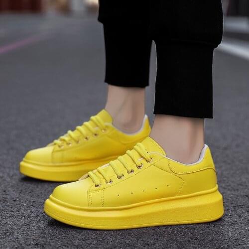 Fashion Candy Colors Skateboard Shoes Women Microfiber Comfortable aUnisex Platform Sneakers Hip hop Green Casual Sneakers Men